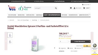 
                            5. Ecolab Waschlotion Epicare 2 Parfüm- und Farbstofffrei | VOS ...