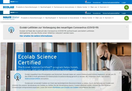 
                            7. Ecolab: Wasser-, Hygiene- und Energietechnologien