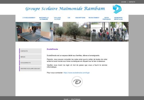 
                            12. EcoleDirecte - Groupe Scolaire Maïmonide Rambam
