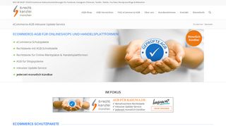 
                            3. eCommerce AGB: eCommerce-AGB inklusive Update-Service