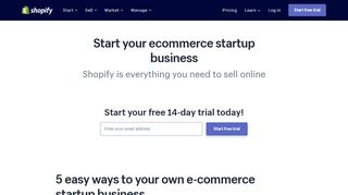 
                            3. Ecommerce Startup Business | Startup Company - Shopify