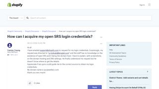 
                            7. Ecommerce University | How can I acquire my open SRS login ...