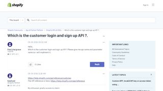 
                            1. Ecommerce University | Which is the customer login and sign up API ...