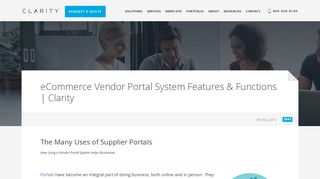 
                            11. eCommerce Vendor Portal System Features & Functions | Clarity