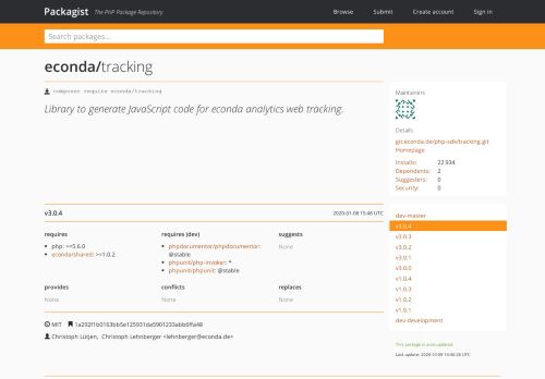 
                            6. econda/tracking - Packagist