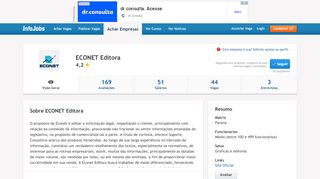 
                            12. ECONET EDITORA - Por Dentro da Empresa | Infojobs