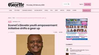 
                            11. Econet's Elevate youth empowerment initiative shifts a gear up - The ...