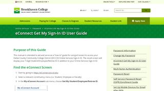 
                            13. eConnect Get My Sign-In ID User Guide : Brookhaven College