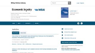
                            4. Economic Inquiry - Wiley Online Library