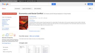 
                            11. Economics and Social Conflict: Evil Actions and Evil Social ... - Resultat for Google Books