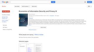 
                            12. Economics of Information Security and Privacy III