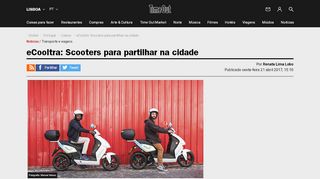 
                            9. eCooltra: Scooters para partilhar na cidade - Time Out Lisboa