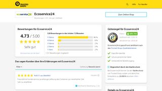 
                            8. Ecoservice24 Bewertungen & Erfahrungen | Trusted Shops