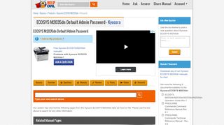 
                            10. ECOSYS M2035dn Default Admin Password - Kyocera - HelpOwl.com