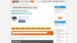 
                            9. ECOSYS M2035dn Default Password - Kyocera - HelpOwl.com