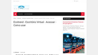 
                            4. Ecotrend - Escritório Virtual - Acessar - Como usar - Auto Protection ...