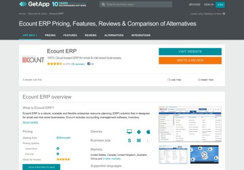 
                            12. Ecount ERP Pricing, Features, Reviews & Comparison of Alternatives ...