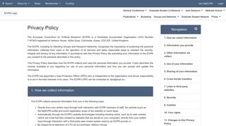 
                            4. ECPR Privacy Policy - European Consortium for Political Research