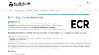 
                            10. ECR - Easy Content Restriction - Kubik-Rubik Joomla! Extensions