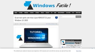 
                            9. Ecran noir après une mise à jour KB4103721 pour Windows 10 1803 ...