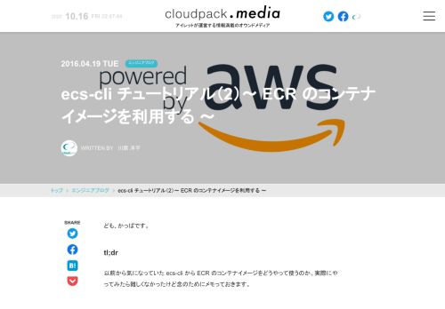 
                            12. ecs-cli チュートリアル（2）～ ECR のコンテナイメージを利用する ...