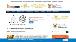 
                            10. ECSA warns against bogus registrations | Skills Portal