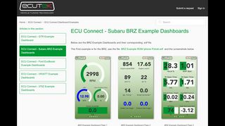 
                            13. ECU Connect - Subaru BRZ Example Dashboards – Home