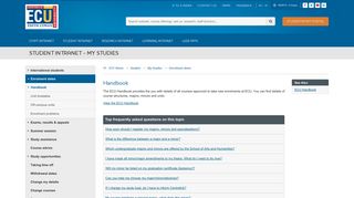 
                            12. ECU Intranet | Handbook : Enrolment : My Studies ... - Portals Login