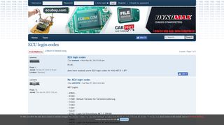 
                            5. ECU login codes : General tuning | ecuedit.com