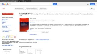 
                            9. ECUMICT 2014: Proceedings of the European Conference on the Use of ...