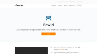 
                            5. Ecwid Connector - AfterShip