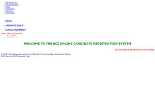 
                            6. ECZ OCRS - ECZ Web Portal - Examinations Council of Zambia