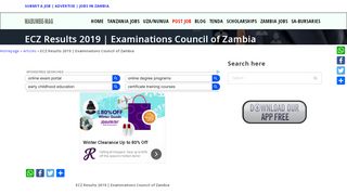 
                            7. ECZ Results 2018 | Examinations Council of Zambia | mabumbe 2019