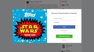 
                            6. Ed Bass - Hello Topps Star Wars. I have a problem with... | Facebook