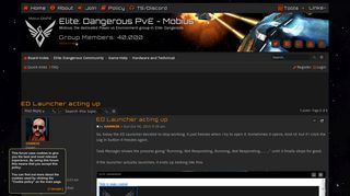 
                            4. ED Launcher acting up - Elite: Dangerous PvE - Mobius