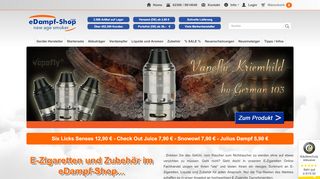 
                            7. eDampf-Shop: E-Zigaretten, Akkuträger, Verdampfer, Liquid