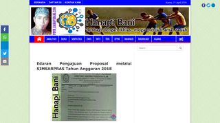 
                            9. Edaran Pengajuan Proposal melalui SIMSARPRAS Tahun Anggaran ...