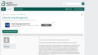 
                            5. eData Security Management - Acer Programme | Acer-Userforum.de