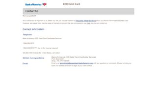 
                            4. EDD Debit Card - Contact Us - BankofAmerica