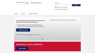 
                            1. EDD Debit Card - Home Page - Bank of America