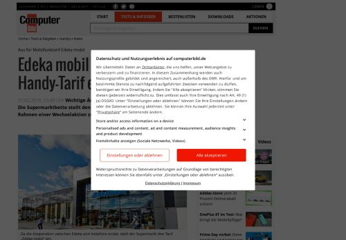 
                            13. Edeka mobil: Supermarkt stellt Handy-Tarif ein - COMPUTER BILD