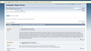 
                            5. Eden Eternal Can't Connect - Computer Hope