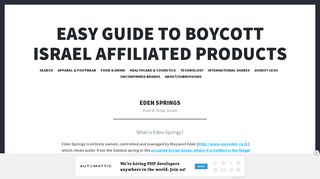 
                            12. Eden Springs – Easy Guide to Boycott Israel Affiliated ...