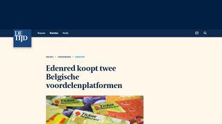 
                            7. Edenred koopt twee Belgische voordelenplatformen | De Tijd