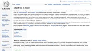 
                            6. Edge Side Includes – Wikipedia