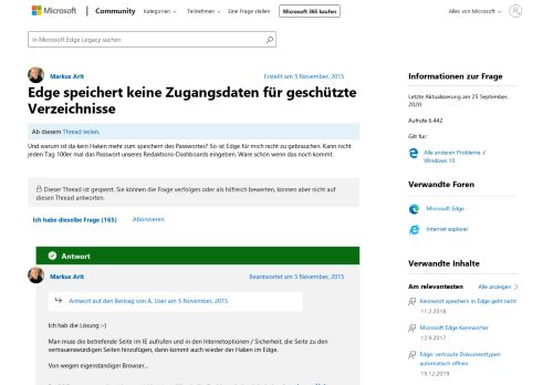 
                            1. Edge speichert keine Zugangsdaten für geschützte - Microsoft Community