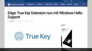 
                            5. Edge: True Key Extension nun mit Windows Hello Support ...