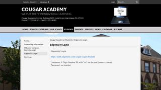 
                            6. Edgenuity Login - Cougar Academy