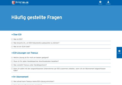 
                            4. EDI Made Easy | Transus - faq