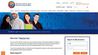 
                            12. EDI Student Login - Emirates Driving Institute